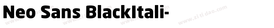 Neo Sans BlackItali字体转换